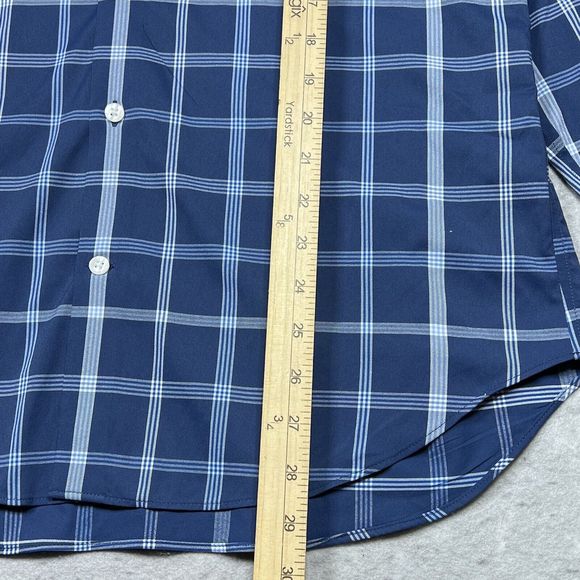 Bonobos Shirt Mens Large Blue Plaid Button Up Slim Fit Long Sleeves Lightweight - Picture 9 of 14